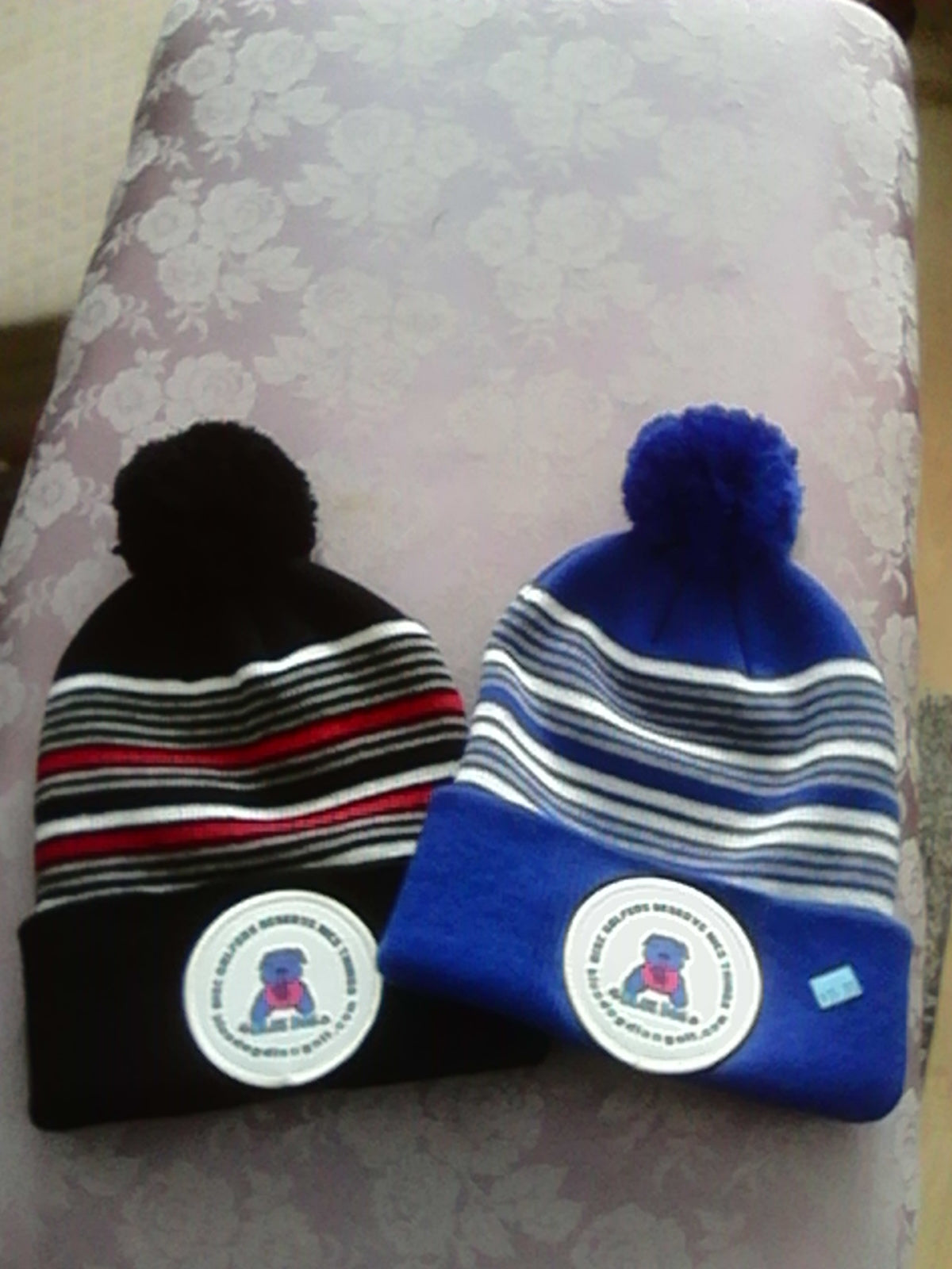 Blue Dog Disc Golf Winter Pom Pom Hat