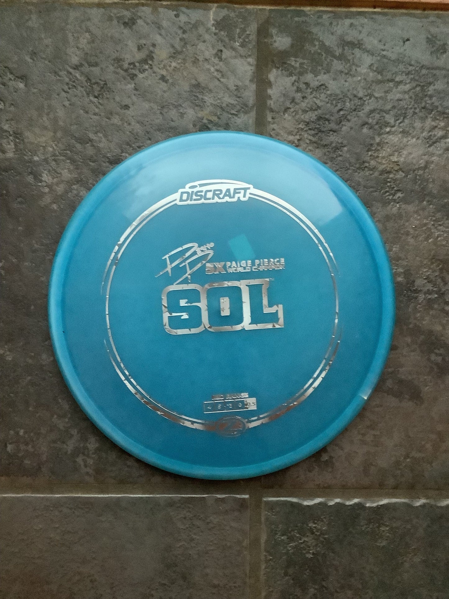 Discraft Z Paige Pierce 5X World Champion Sol 173-174 Grams (Z11)