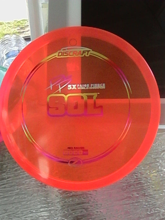 Discraft Z Paige Pierce 5X World Champion Sol 173-174 Grams.