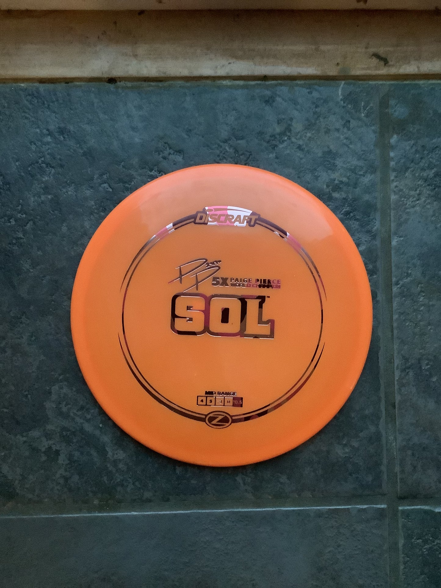 Discraft Z Paige Pierce 5X World Champion Sol 173-174 Grams (Z2)