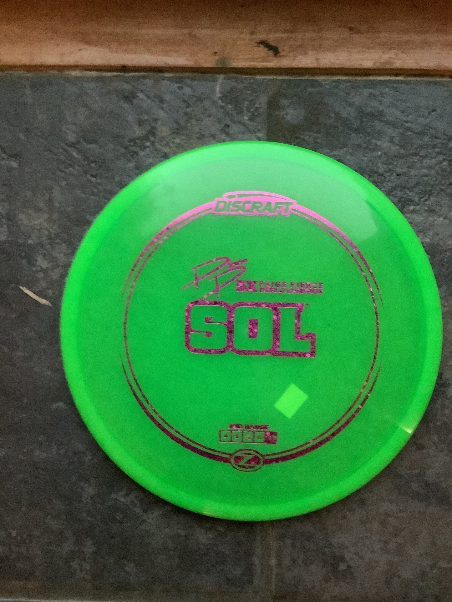 Discraft Z Paige Pierce 5X World Champion Sol 173-174 Grams (Z6)